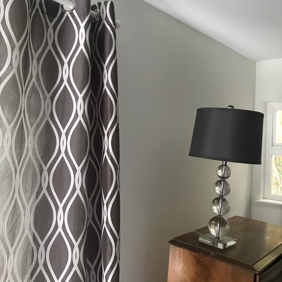 Urban Barn Grey Geometric Pattern Drapes - Grommet Style - 2 Panels = 1 Pair - Picture 3 of 3